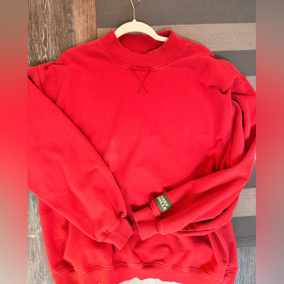 Daily Drills Sweaters - Daily Drills Red Pullover Sweatshirt